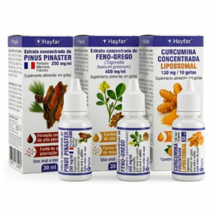 Pinus pinaster + Fenugreek + Liposomal curcumin - 1 fl oz (30 mL) - Pack of 3