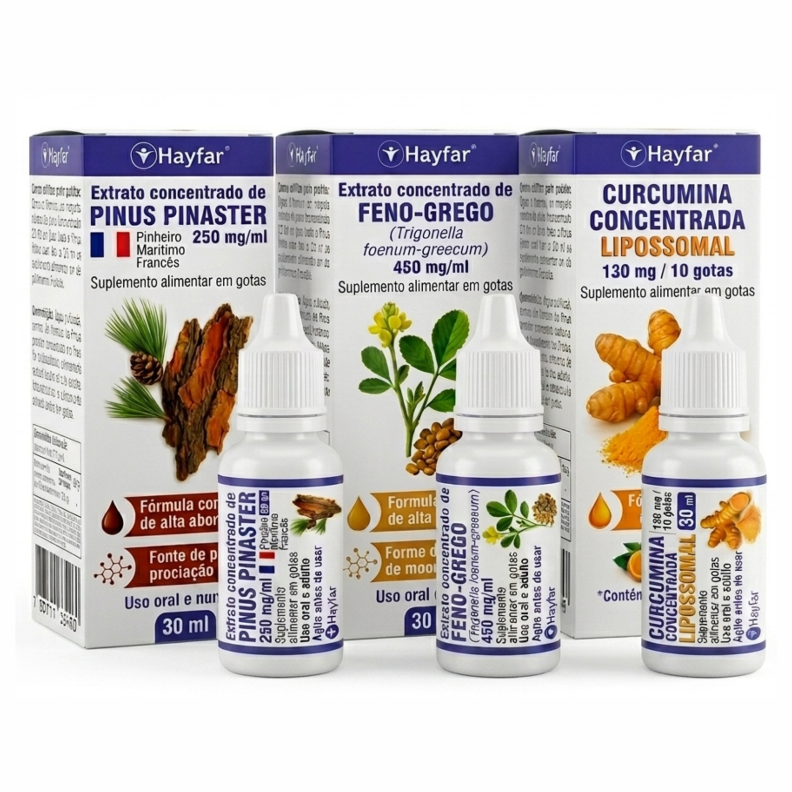 Pinus pinaster, Fenugreek and Liposomal Curcumin pack